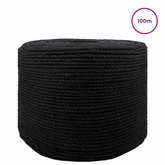 Sznur bawełniany 2 szt. 2 mm 100 m Czarny 100% bawełna