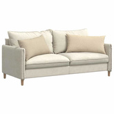 Poduszki na sofę 2 pcs Kremowy 80 x 40 cm tkanina