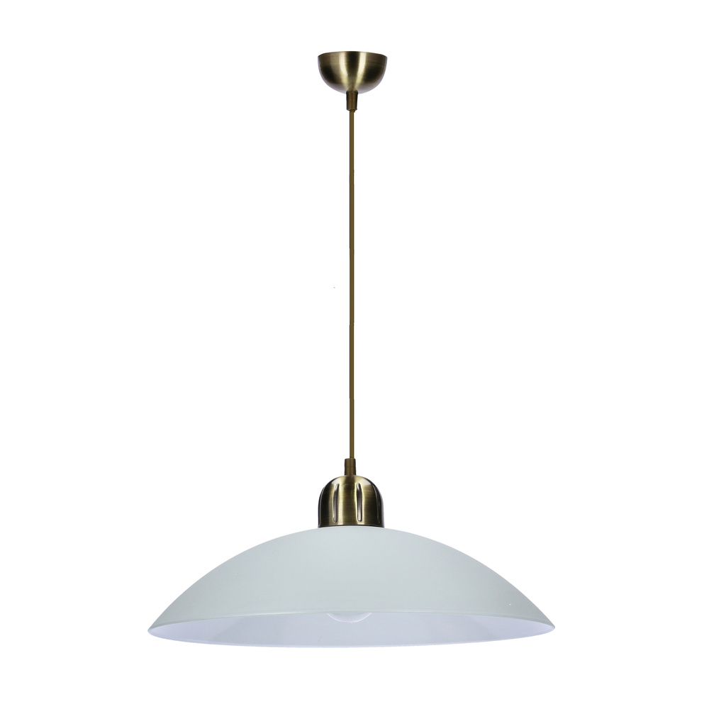 Mira lampa wisząca patynowy 1x60W E27 klosz biały