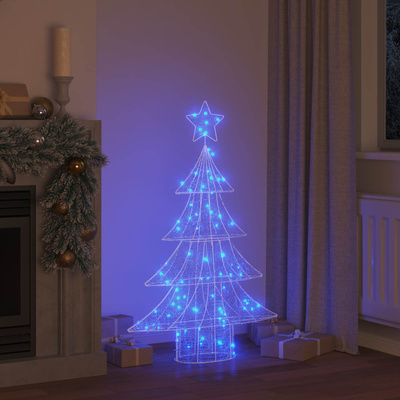 Choinka z 100 diodami LED Niebieski 120 cm Akryl