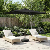 Parasol ogrodowy z oświetleniem LED i podstawą 200 x 300 cm