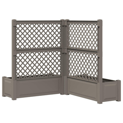 Duża doniczka z trelą 2 pcs Szary 143 x 143 x 133,5 cm PP