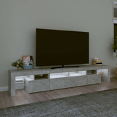 vidaXL Szafka pod TV z oświetleniem LED, szarość betonu, 230x36,5x40cm