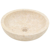 40 x 12 cm, marmurowa, kremowa Umywalka,