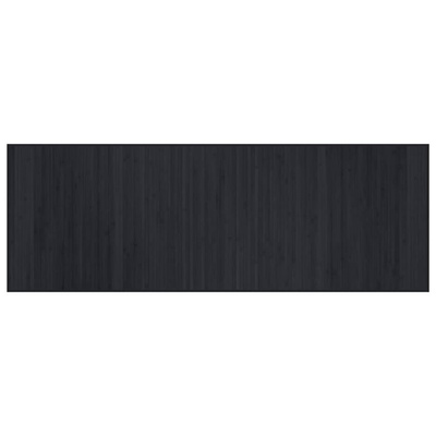 vidaXL Dywan prostokątny, czarny, 70x200 cm, bambusowy