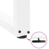 Nogi do stołu konsolowego w kształcie litery U 2 szt. Białe 38x(72-73) cm Stal