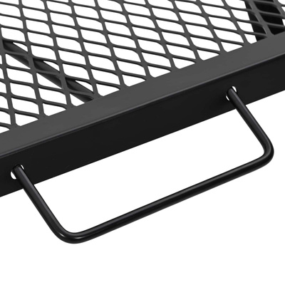 Składany Grill Campingowy Czarny 58 x 31 x 2 cm Stal stopowa