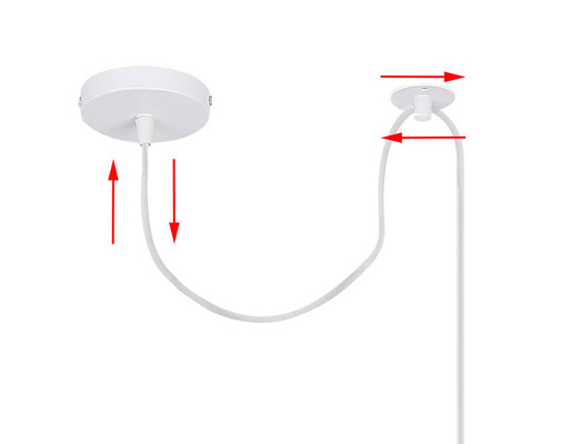 Lampa wisząca z abażurem Atlanta biała nowoczesna do salonu