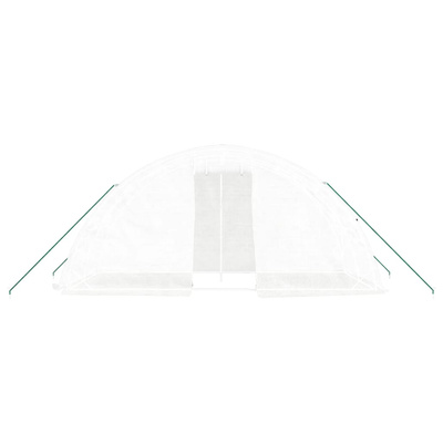 Szklarnia ze stalową ramą, biała, 10 m?, 5x2x2,3 m