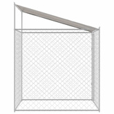 Klatka dla psa z dachem srebrny 200 x 200 x 258 cm Stal i PE