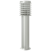 Lampy ogrodowe na słupku, 3 szt., srebrne, 60 cm, stal