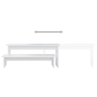 vidaXL Szafka pod TV, biała, 180x30x43 cm, materiał drewnopochodny