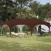 Namiot imprezowy rozkładany 575 x 288 x 245 cm brązowy