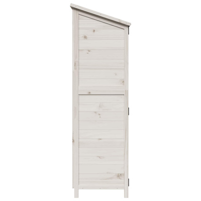 Shed ogrodowy Biały 106,5 x 56 x 176 cm Drewno Świerkowe