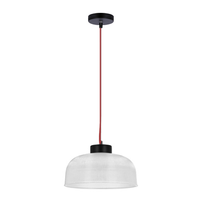 Lampa wisząca 27cm szklana/czerwony kabel Liverpool Ledea 50101288
