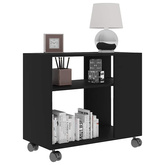 Stolik boczny, czarny, 70x35x55 cm, materiał drewnopochodny