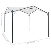 Pawilon ogrodowy, 3x3x2,6 m, biały, 180 g/m? vidaXL