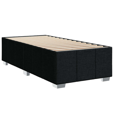 Łóżko z box spring LED z materacem Czarny 100 x 200 cm tkanina