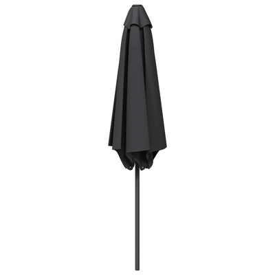 Parasol ogrodowy z podstawą 230 x 230 cm Poliester Prostokątny