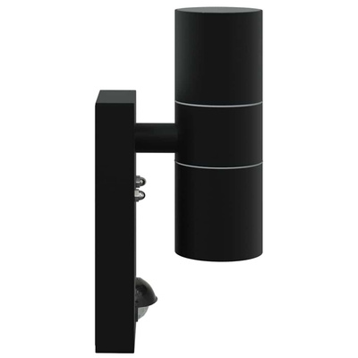 Zewnętrzna lampa ścienna 2 pcs Czarny 7 x 10 x 22 cm