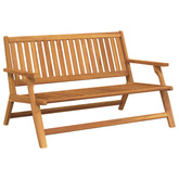 Ławka Relaksacyjna do Ogrodu brązowy 122 x 78 x 73 cm