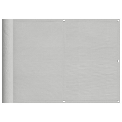 Parawan balkonowy, jasnoszary, 75x400 cm, 100% poliester Oxford