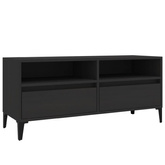 vidaXL Szafka pod TV, czarna, 100x34,5x44,5cm, materiał drewnopochodny