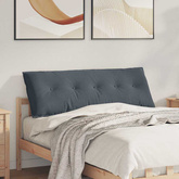 Poduszka na plecy Ciemnoszary 140 x 50 cm Tkanina sztruksowa
