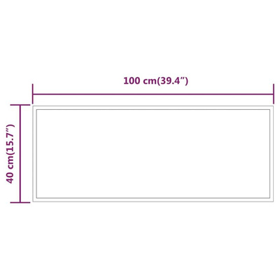 vidaXL Lustro łazienkowe z LED, 100x40 cm