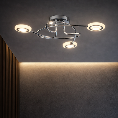 Lampa sufitowa Aurelion reflektor regulowana 3-punktowa LED do salonu