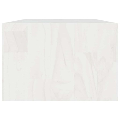 Stolik kawowy, biały, 110x50x34 cm, lite drewno sosnowe