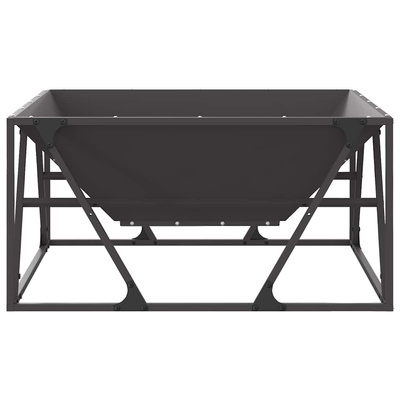 Kominek Czarny 80 x 80 x 40 cm Stal