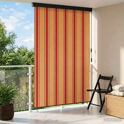 Roleta Wielokolorowe 100 x 250 cm Materiał i Aluminium