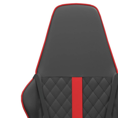 vidaXL Fotel gamingowy, czarno-czerwony, sztuczna skóra