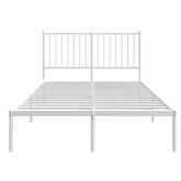 vidaXL Metalowa rama łóżka z wezgłowiem, biała, 120x190 cm model standard