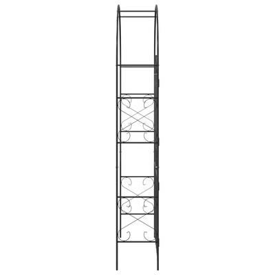 Łuk Ogrodowy Gładki Czarny 115 x 37 x 226 cm