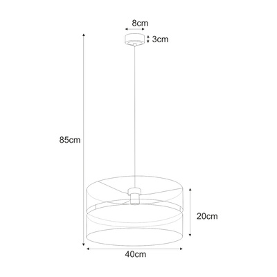 Lampa wisząca K-5501 z serii MALAVI