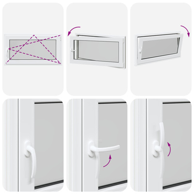 Biała wewnętrzna kolor okna piwnicznego RISOR 110 x 70 cm