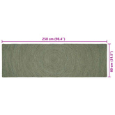 Dywany pokojowe Oliwkowy zielony 80 x 250 cm Juta