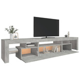 vidaXL Szafka pod TV z oświetleniem LED, szarość betonu 215x36,5x40 cm