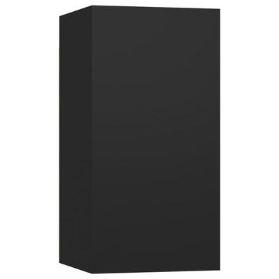 vidaXL Szafki telewizyjne, 7 szt., czarne, 30,5x30x60 cm, płyta