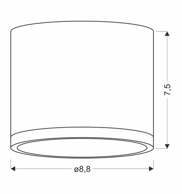 Lampa sufitowa tuba czarna drewniana okrągła LED zintegrowana Candellux