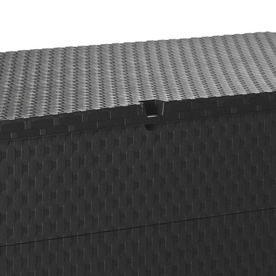 Skrzynia ogrodowa, antracytowa, 120x56x63 cm, rattan PP