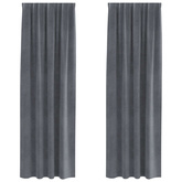 Zasłony zaciemniające 2 pcs Jasnoszary 140 x 225 cm Aksamit