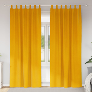 Zasłony zaciemniające 2 pcs Musztardowy Żółty 140 x 245 cm