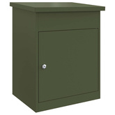 Skrzynka na przesyłki Z blokadą oliwkowy 47.5 x 38 x 59 cm Stal