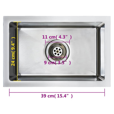 Ręcznie robiony zlew kuchenny, stal nierdzewna