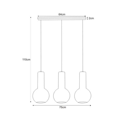 Lampa wisząca K-4521 z serii ARVI BLACK