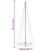vidaXL Choinka stożkowa, 1134 kolorowych diod LED, 230x800 cm