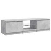 vidaXL Szafka pod TV z LED, szarość betonu, 140x40x35,5 cm